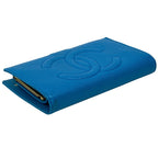 Chanel Wallet CC Logo Blue Gold — view 3