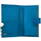 Chanel Wallet CC Logo Blue Gold — view 4