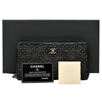 Chanel Wallet Quilted Leather Black Silver — view 9