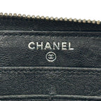 Chanel Wallet Quilted Leather Black Silver — view 6