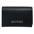 Gucci Card Case Leather Black Gold
