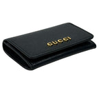 Gucci Card Case Leather Black Gold — view 3