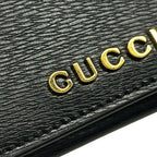 Gucci Card Case Leather Black Gold — view 7