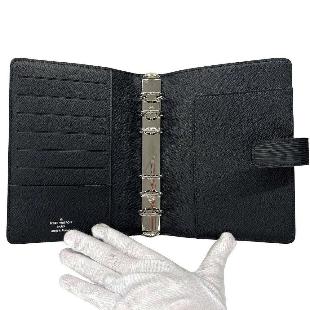 Louis Vuitton Pocket Bookcover Epi MM Noir Black Agenda — view 4