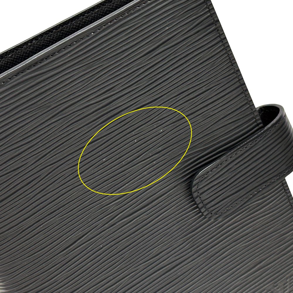 Louis Vuitton Pocket Bookcover Epi MM Noir Black Agenda — view 6