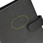 Louis Vuitton Pocket Bookcover Epi MM Noir Black Agenda — view 6