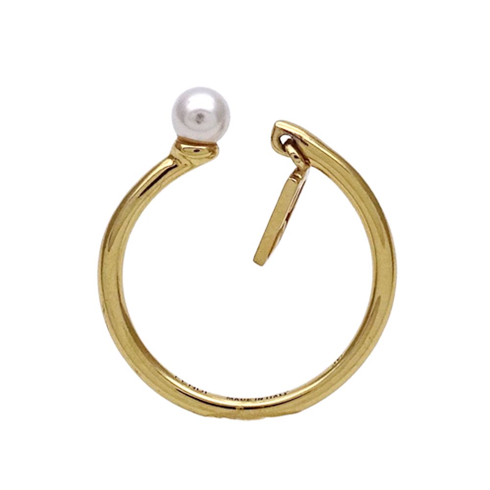 Fendi Ring Metal Pearl Gold