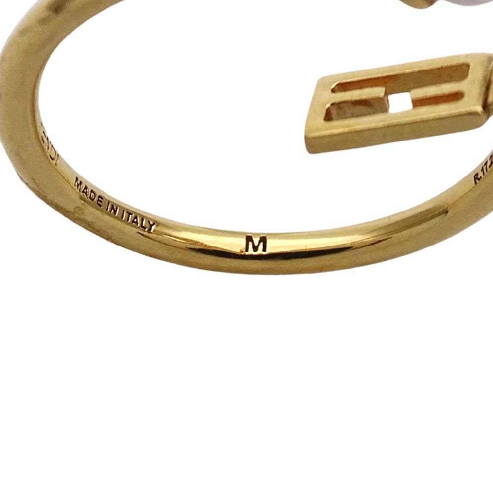 Fendi Ring Metal Pearl Gold