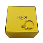 Fendi Ring Metal Pearl Gold