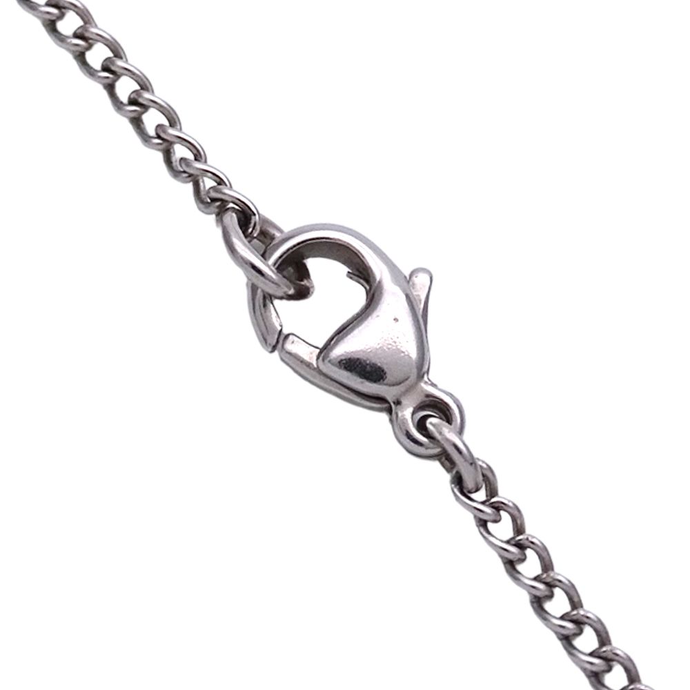 Chanel Necklace CC Logo Metal Black Silver — view 8