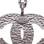 Chanel Necklace CC Logo Metal Black Silver — view 6