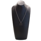 Chanel Necklace CC Logo Metal Black Silver — view 7