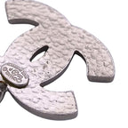Chanel Necklace CC Logo Metal Black Silver — view 9