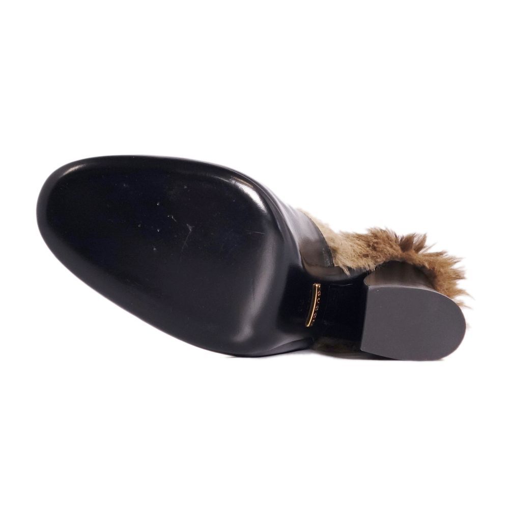 Gucci Sandals Prince Town Horsebit Fur Leather