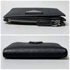 Prada Saffiano Triangle Logo Wallet Black — view 7