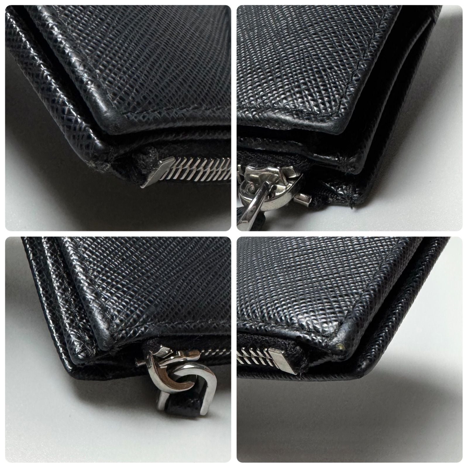 Prada Saffiano Triangle Logo Wallet Black — view 8