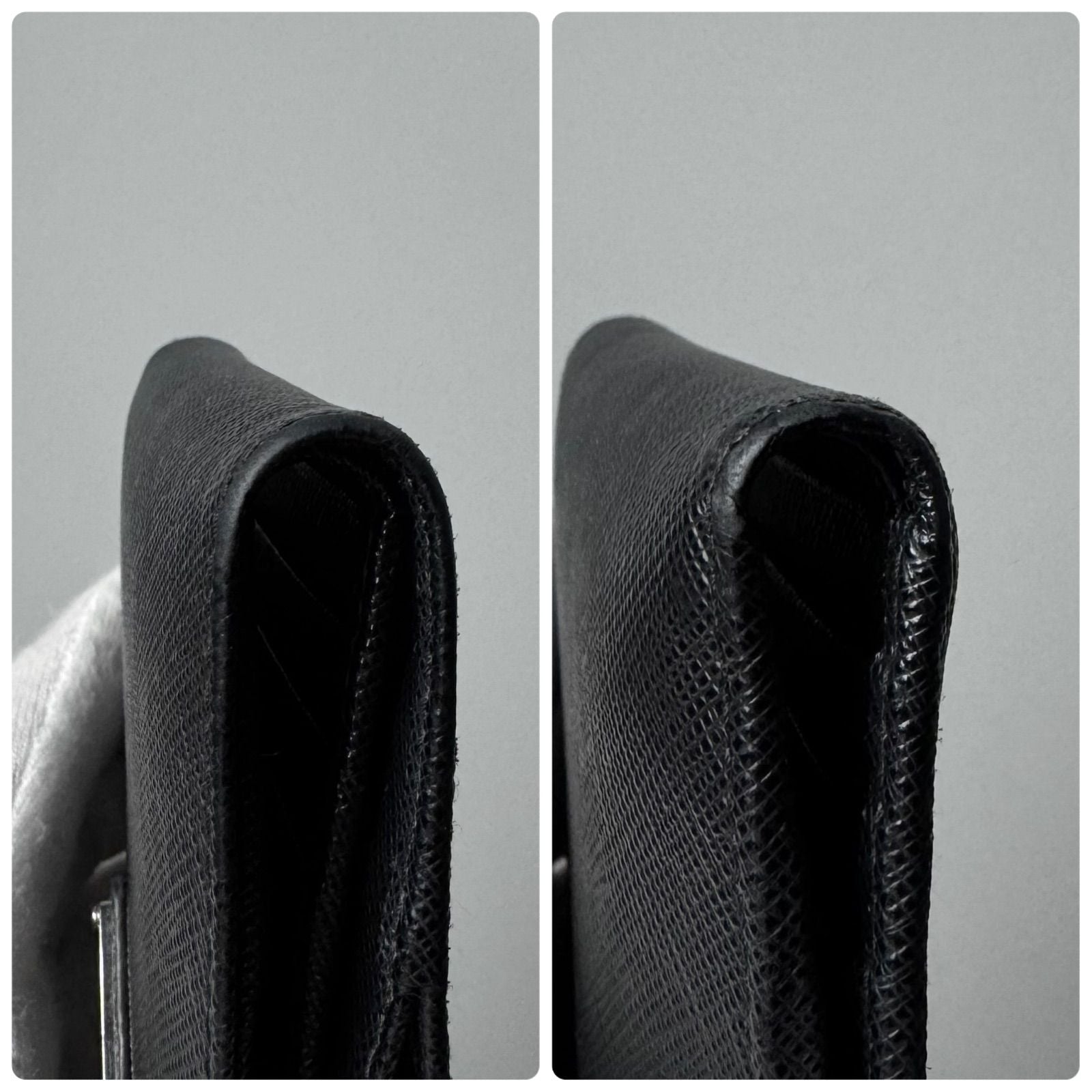 Prada Saffiano Triangle Logo Wallet Black — view 9