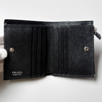 Prada Saffiano Triangle Logo Wallet Black — view 3