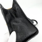 Gucci Shoulder Bag Guccissima Padlock Chain GG Bag Leather Black Gold — view 8