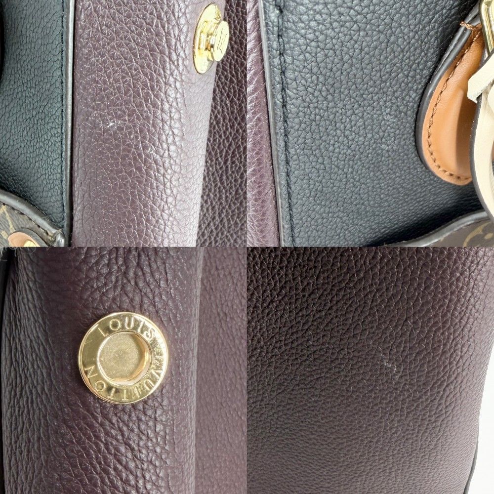 Louis Vuitton 2-Way Fold Tote MM Shoulder Bag Crossbody Monogram Canvas Brown — view 6