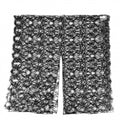 Chanel Shawl Lace Large Cotton Rayon Nylon Black Scarf