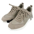 Hermes Sneakers Bouncing Shoes 39.5 Leather Suede Rubber Beige White