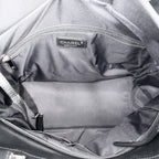 Chanel Tote Paris Biarritz MM Handbag CC Logo Leather Black Silver — view 4