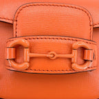Gucci 2-Way Mini Horsebit Mini Shoulder Bag Crossbody Leather Orange Gold — view 7