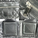 Chanel Handbag Coco Cocoon PM Reversible Tote CC Logo Quilted Nylon Gray — view 8