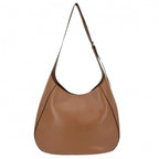 Prada Shoulder Bag Triangle Logo Bag Crossbody Leather Brown Gold — view 2