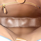 Prada Shoulder Bag Triangle Logo Bag Crossbody Leather Brown Gold — view 4