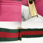 Gucci Waist Bag Logo Print Sherry Line Crossbody Leather Pink Gold — view 7