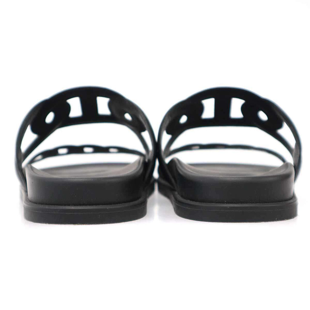 Hermes Extra Sandals tola Chaine D'ancre Black — view 3