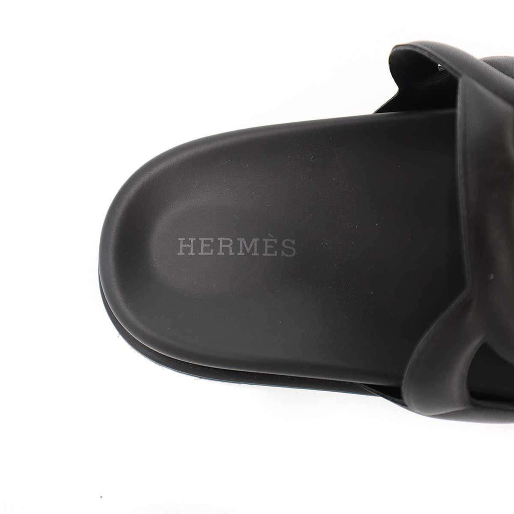 Hermes Extra Sandals tola Chaine D'ancre Black — view 5