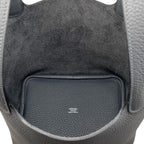 Hermes Handbag Picotin Lock PM Taurillon Clemence Grimisty Gray Silver — view 9