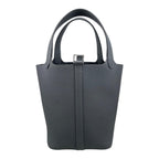 Hermes Handbag Picotin Lock PM Taurillon Clemence Grimisty Gray Silver — view 2