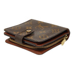 Louis Vuitton Monogram Compact Zip Wallet Brown Leather — view 5