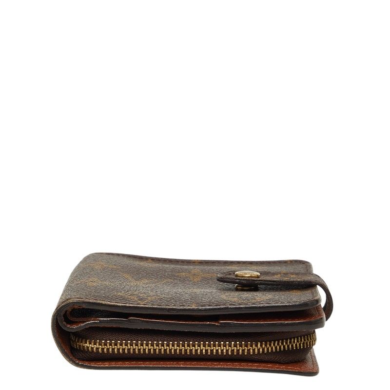Louis Vuitton Monogram Compact Zip Wallet Brown Leather — view 3