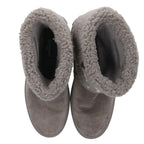 Louis Vuitton Line Monogram Shearling Suede Boots — view 4