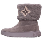 Louis Vuitton Line Monogram Shearling Suede Boots