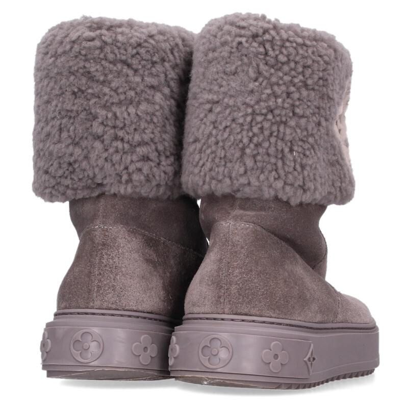 Louis Vuitton Line Monogram Shearling Suede Boots — view 2