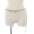Chanel CC Logo Chain Belt Silver Color KH