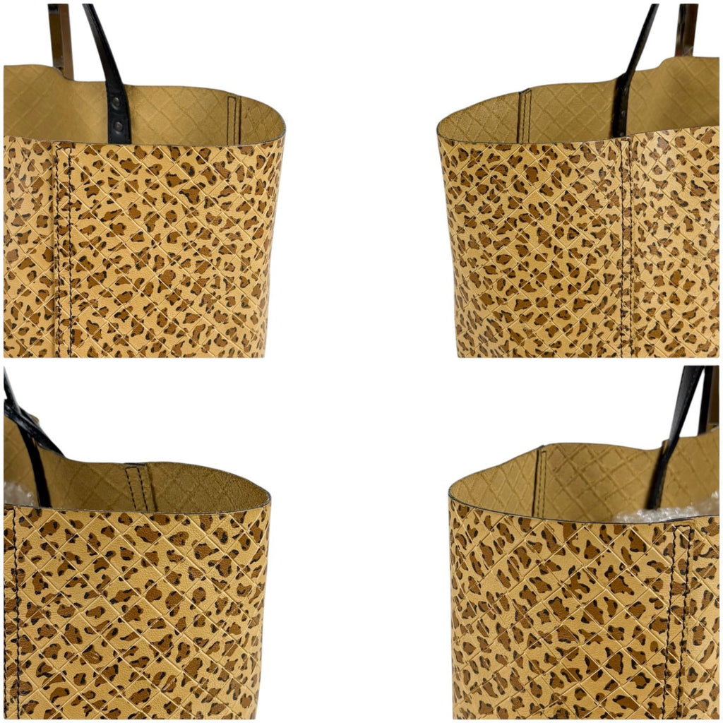 Bottega Veneta Intreccio Mirage Tote Leopard Brown Beige Butterfly Charm — view 4