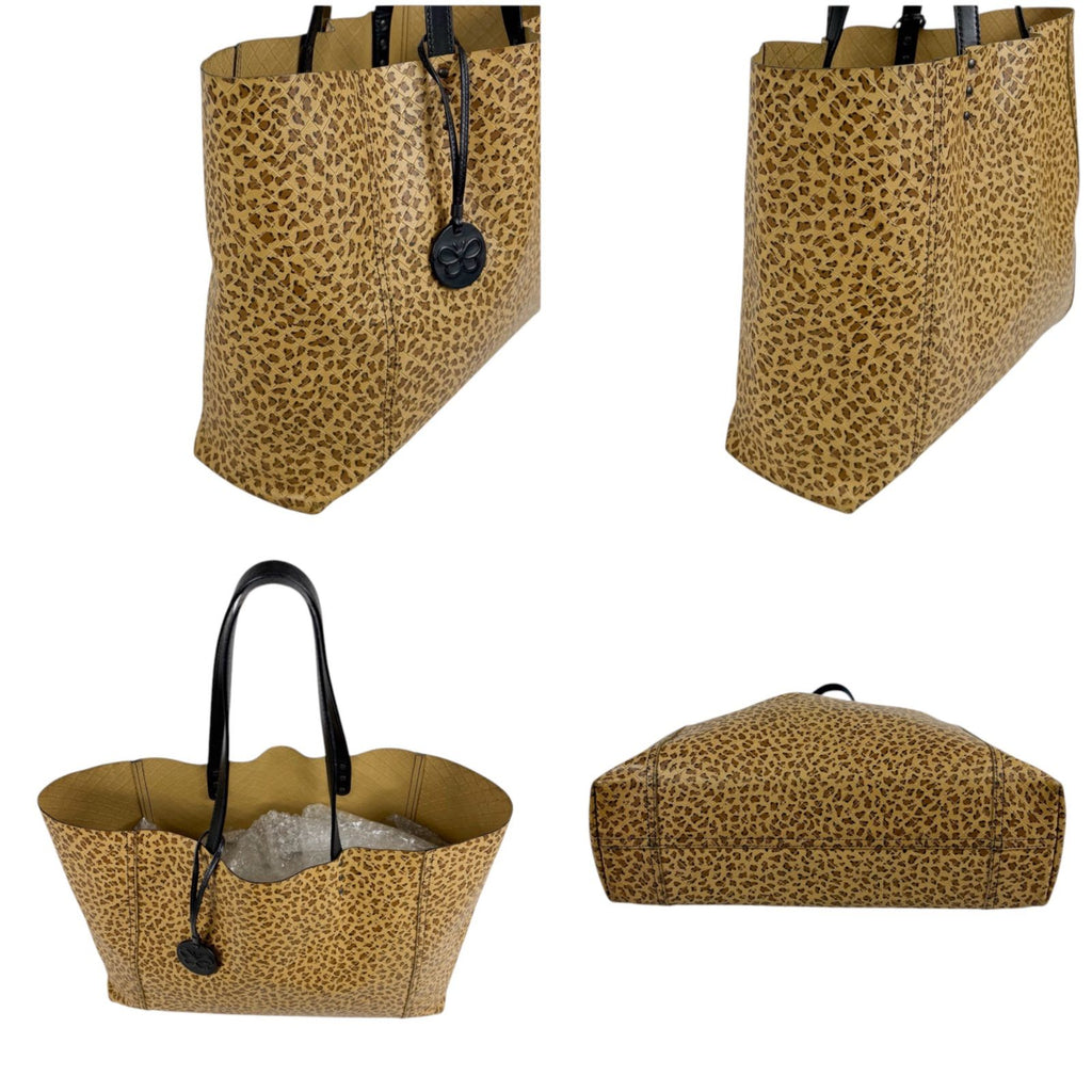 Bottega Veneta Intreccio Mirage Tote Leopard Brown Beige Butterfly Charm — view 3
