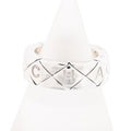 Chanel Ring Quilted White Gold