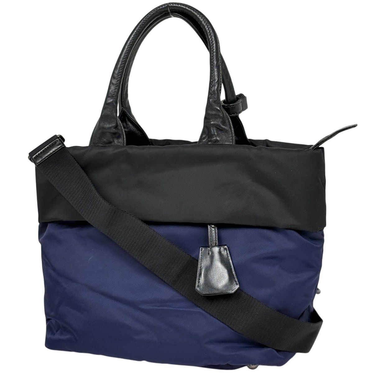 Prada Handbag 2-Way Tessuto Nylon Navy Nero