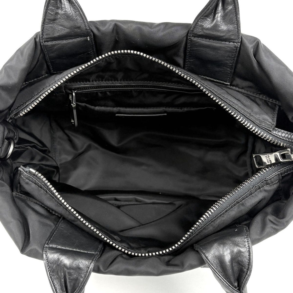 Prada Handbag 2-Way Tessuto Nylon Navy Nero — view 7