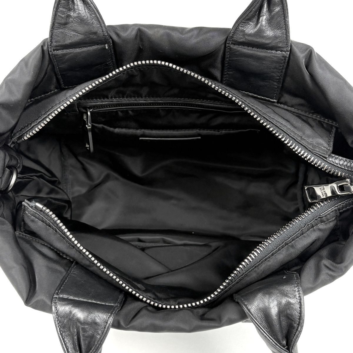 Prada Handbag 2-Way Tessuto Nylon Navy Nero — view 7