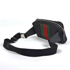 Gucci Sherry Line Waist Bag Web Canvas Black — view 2