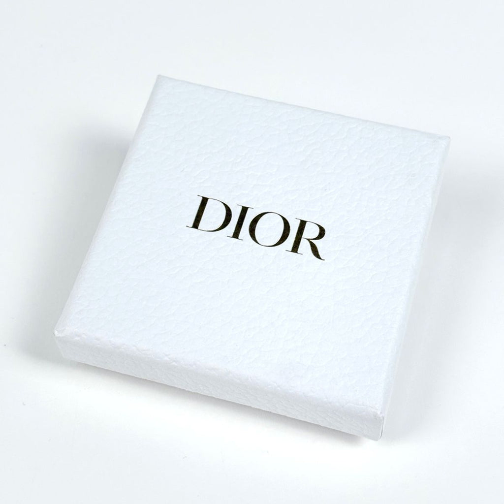 Dior Logo Faux Pearl Earrings Gold White — view 5